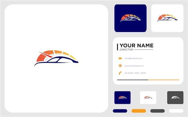 Modelo de design de logotipo de carro de velocidade premium