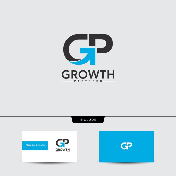 Modelo de design de logotipo de carta GP