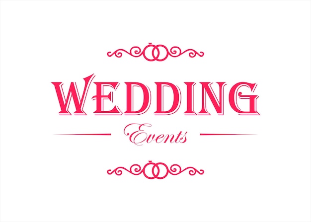 modelo de design de logotipo de casamento