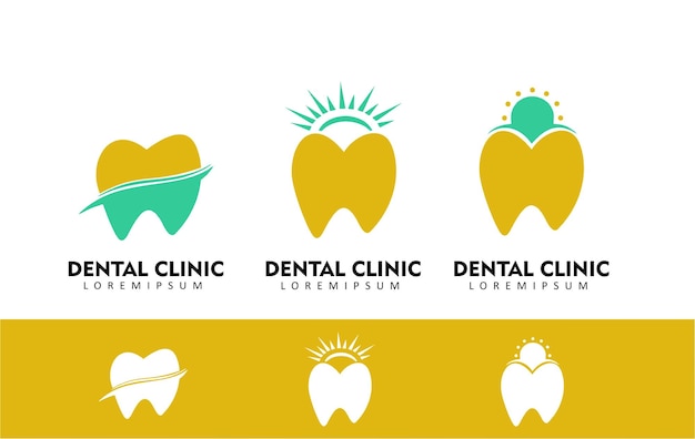 Modelo de design de logotipo de clínica odontológica