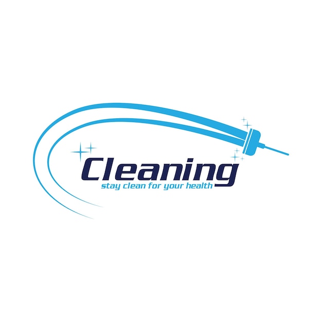 Vetor modelo de design de logotipo de conceito criativo de limpeza