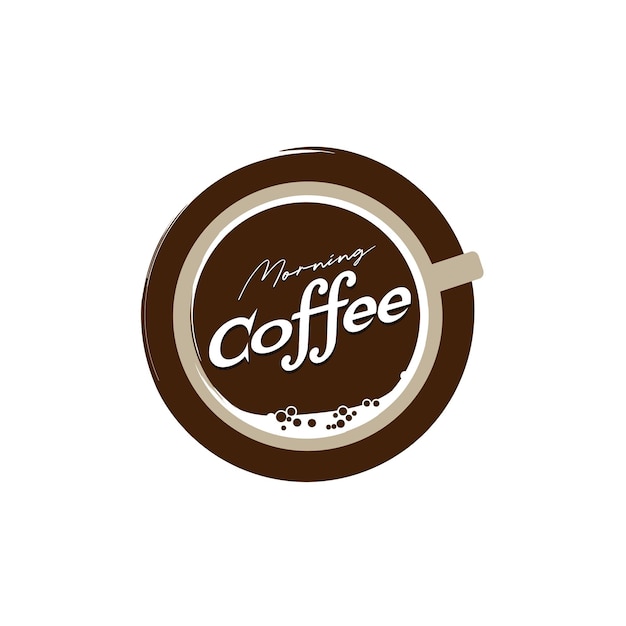 Vetor modelo de design de logotipo de copo de café top