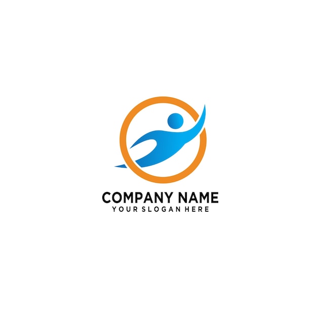 Modelo de Design de logotipo de cuidados de pessoas