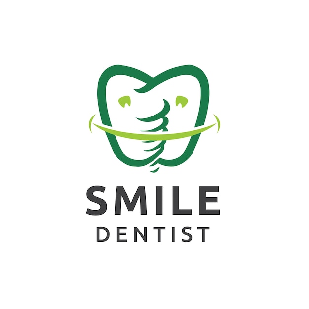 Modelo de design de logotipo de dentista sorriso dental