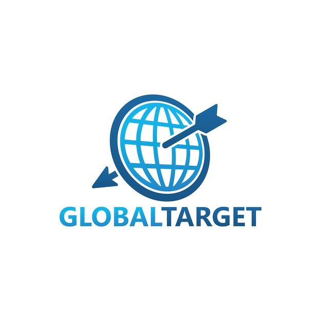 Modelo de design de logotipo de destino global