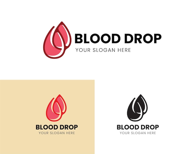 Modelo de design de logotipo de doação de sangue