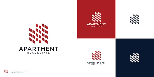 Vetor modelo de design de logotipo de edifícios e imóveis elegantes