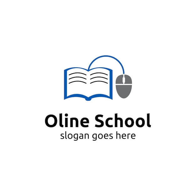 Modelo de design de logotipo de educação on-line design de logotipo de curso on-line logotipo de aprendizagem on-line