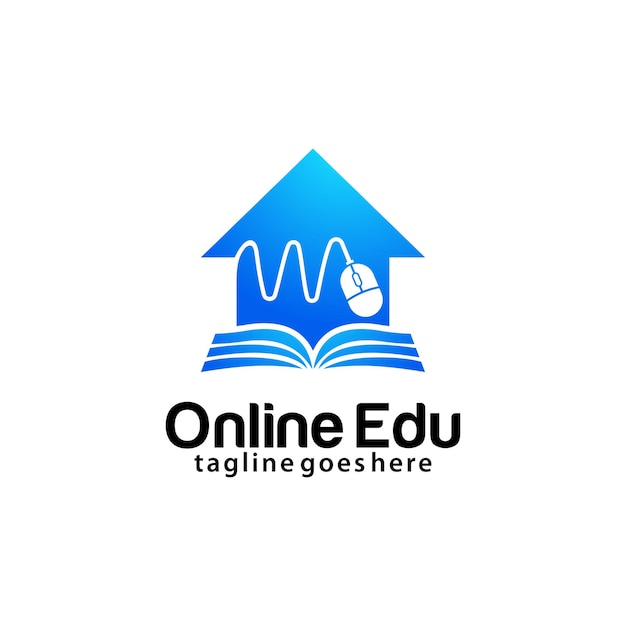 Modelo de design de logotipo de educação online