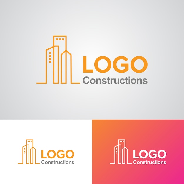 Modelo de design de logotipo de empresa de construção corporativa