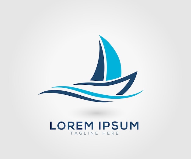 Modelo de design de logotipo de empresa de transporte de carga vetorial