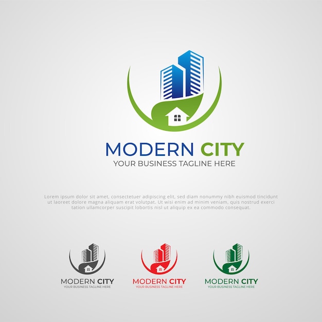 Modelo de design de logotipo de empresa doméstica moderna