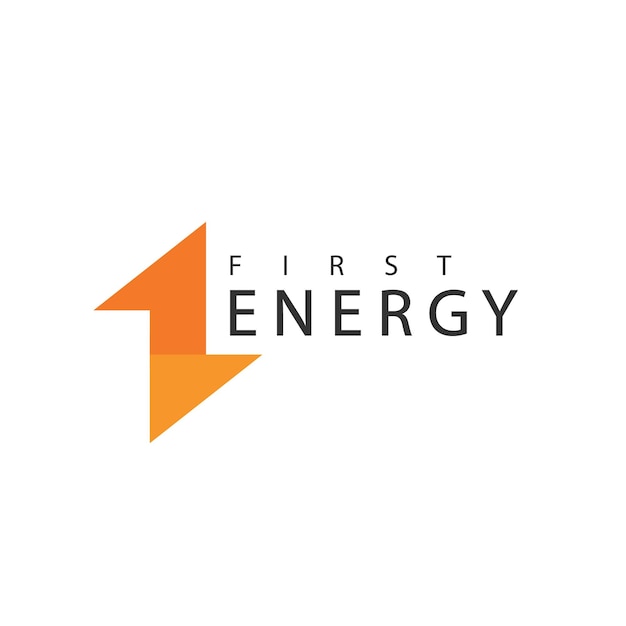 Modelo de design de logotipo de energia número um