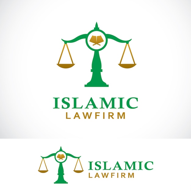 Modelo de design de logotipo de escritório de advocacia de justiça islâmica