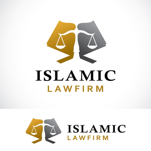 Modelo de design de logotipo de escritório de advocacia de justiça islâmica