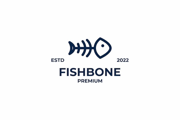 Modelo de design de logotipo de espinha de peixe