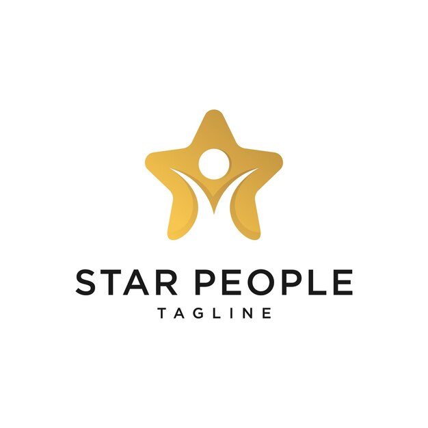 Modelo de design de logotipo de estrelas de sucesso