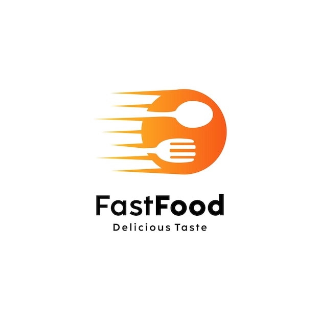 Vetor modelo de design de logotipo de fast food