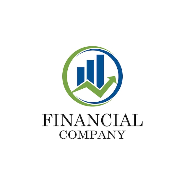 Modelo de design de logotipo de finanças de contabilidade plana