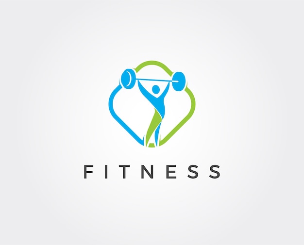 Modelo de design de logotipo de fitness