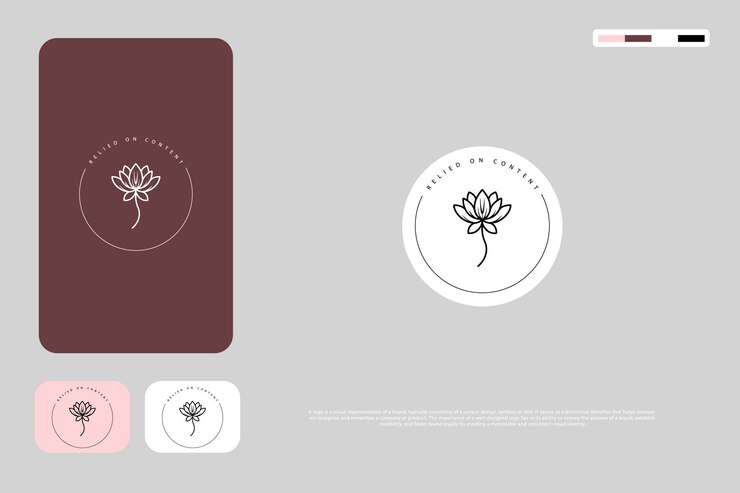 Modelo de Design de logotipo de flor de lótus