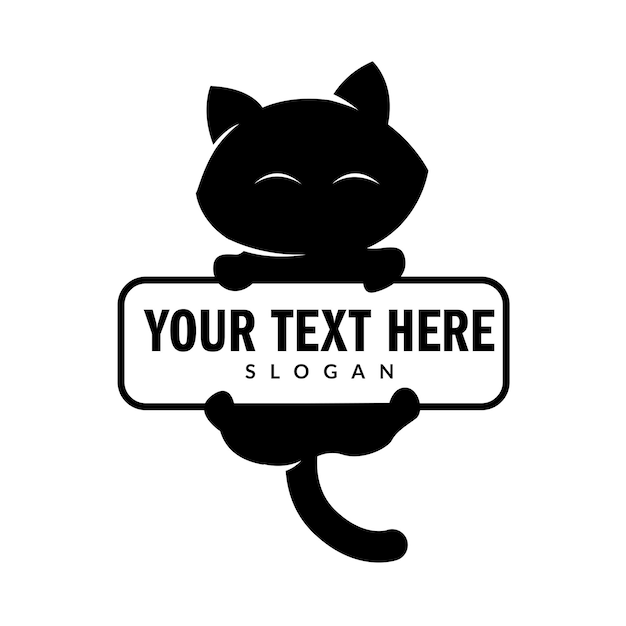o logotipo do gato preto é adequado para logotipos de lojas de comida de  gato, jogos, aplicativos e outros 12897516 Vetor no Vecteezy