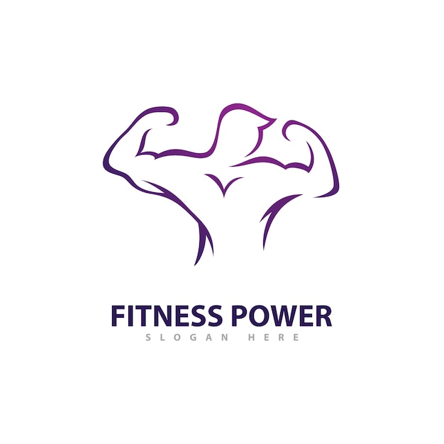 Modelo de design de logotipo de ginásio símbolos criativos de clube de fitness