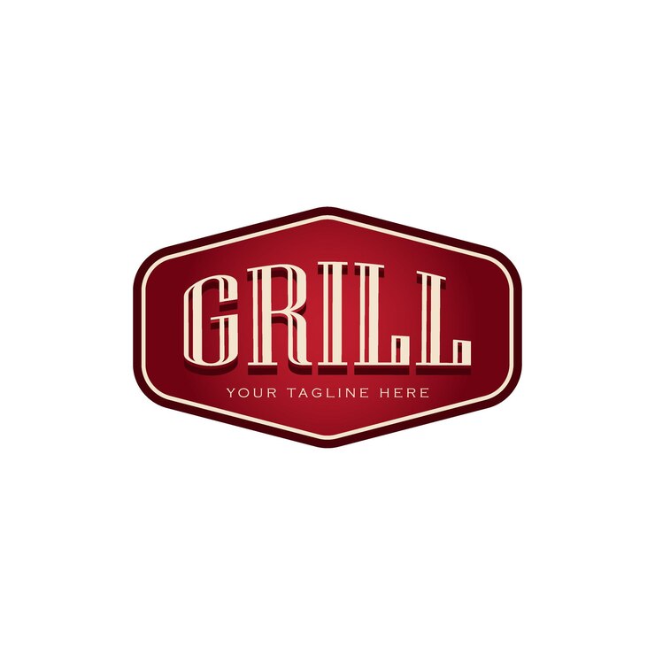 Modelo de design de logotipo de grelha