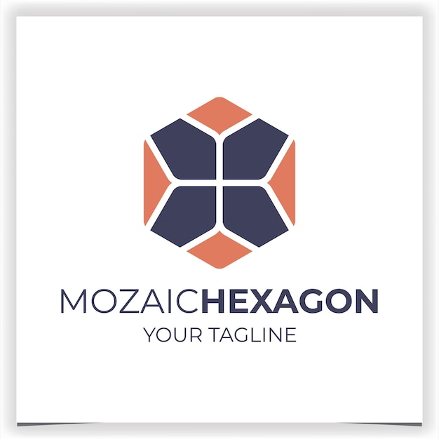 Vetor modelo de design de logotipo de hexágono vetorial abstrato