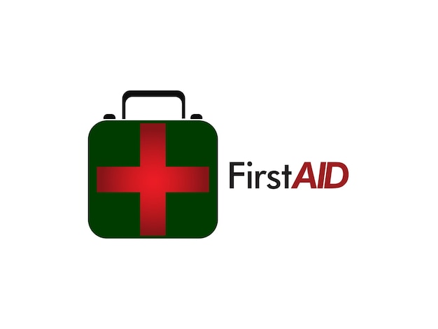 Modelo de design de logotipo de kit de primeiros socorros para agências e empresas de medicina