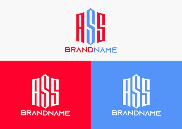 Vetor modelo de design de logotipo de letra ass corporativo moderno e exclusivo