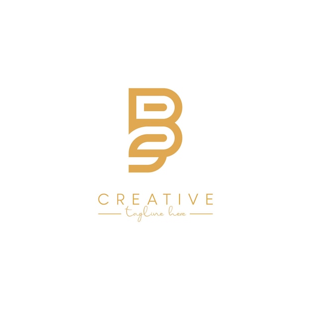 Modelo de design de logotipo de letra de monograma criativa BS SB Iniciais Logotipo da empresa
