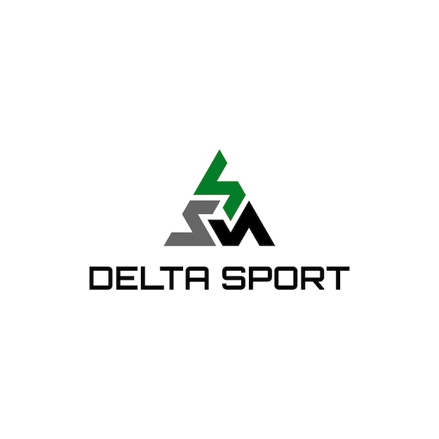 Modelo de design de logotipo de letra delta