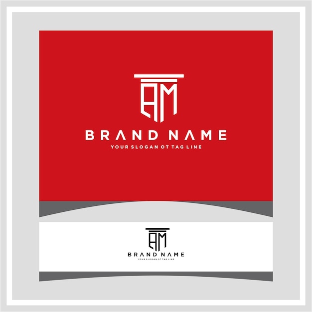 Modelo de design de logotipo de letra inicial de monograma moderno