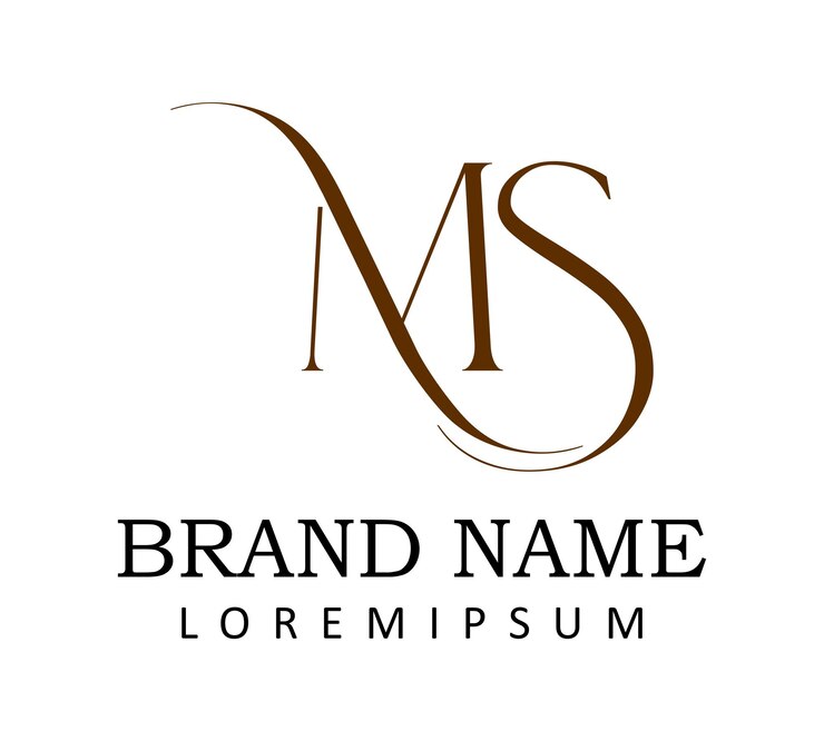 Vetor modelo de design de logotipo de letra m e s