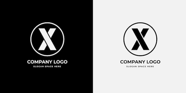 Modelo de design de logotipo de letra x monograma