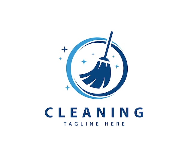 Modelo de design de logotipo de limpeza criativa