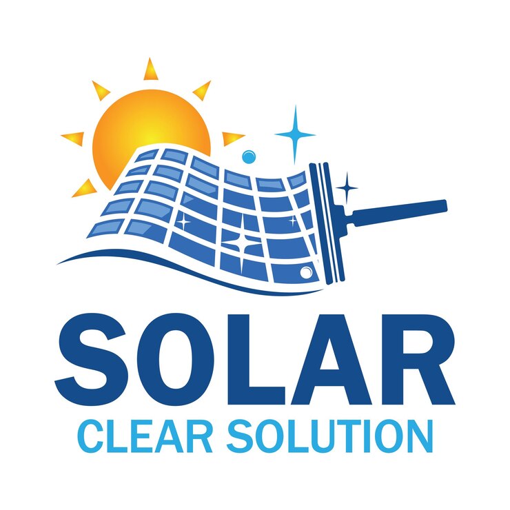 Vetor modelo de design de logotipo de limpeza solar logotipo solar adequado para negócios de energia de limpeza solar
