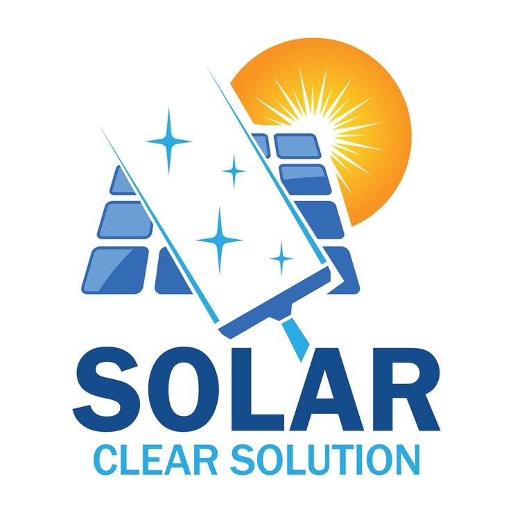 Vetor modelo de design de logotipo de limpeza solar logotipo solar adequado para negócios de energia de limpeza solar