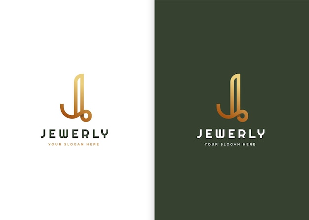 Vetor modelo de design de logotipo de luxo da letra j