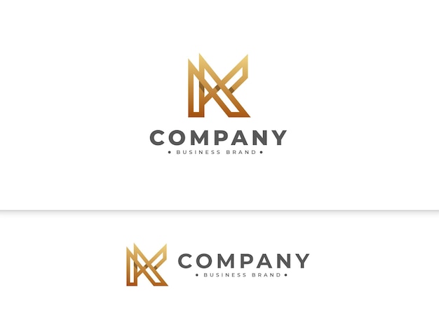 Modelo de design de logotipo de luxo da letra k