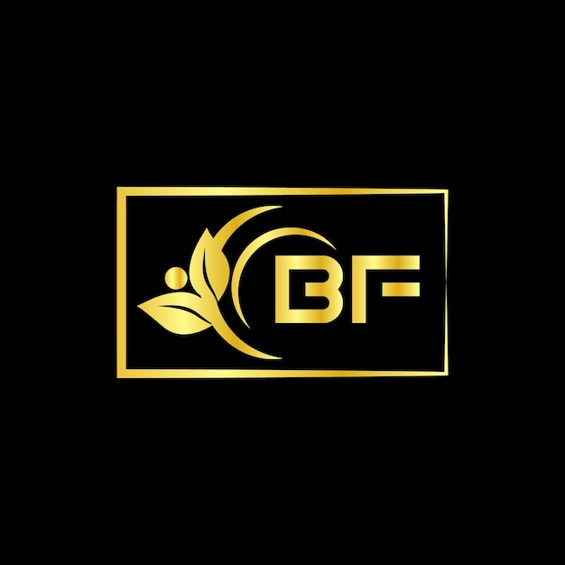 modelo de design de logotipo de marca de carta bf