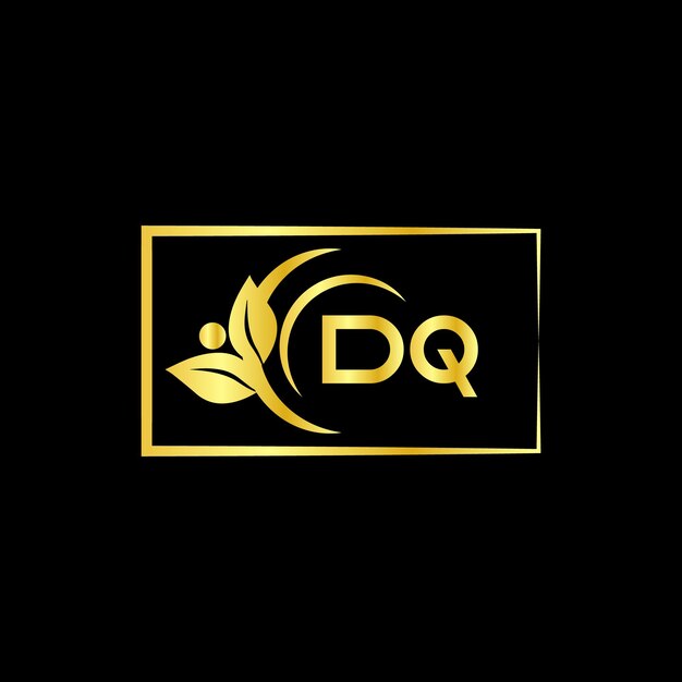 Vetor modelo de design de logotipo de marca de carta dq