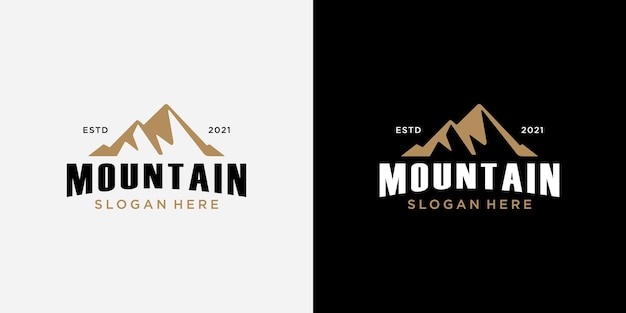 Vetor modelo de design de logotipo de montanha