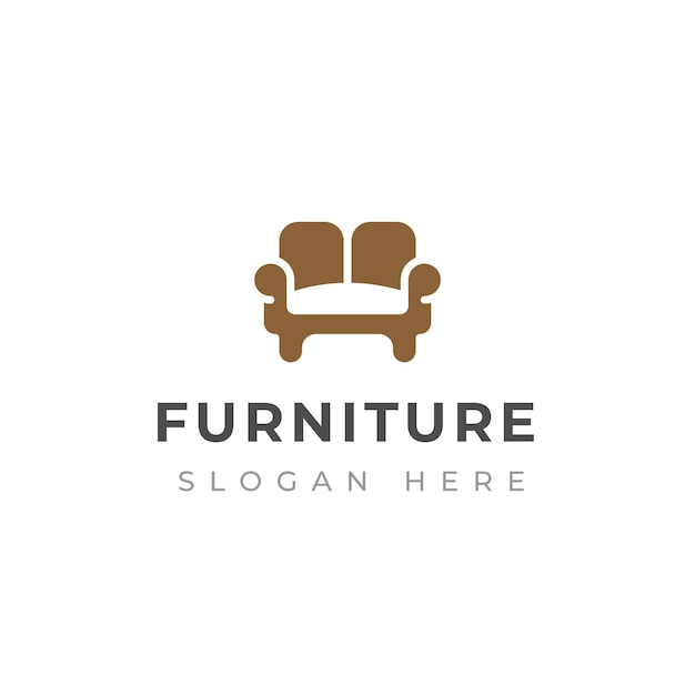 Modelo de design de logotipo de móveis criativos design de logotipo de sofá