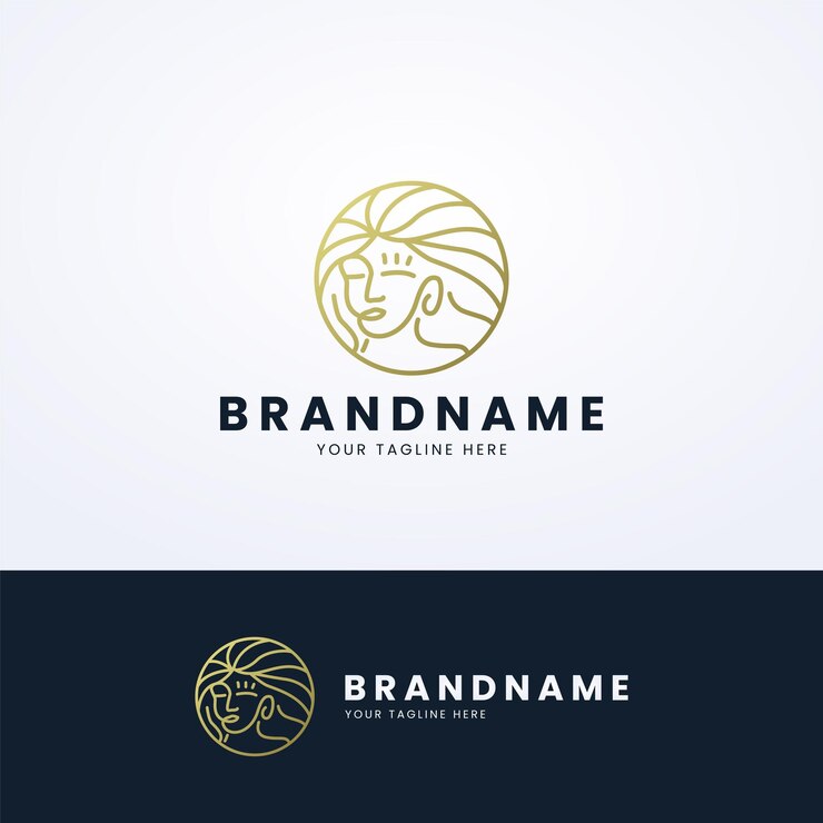 Vetor modelo de design de logotipo de mulher bonita