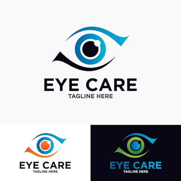 Modelo de design de logotipo de olho