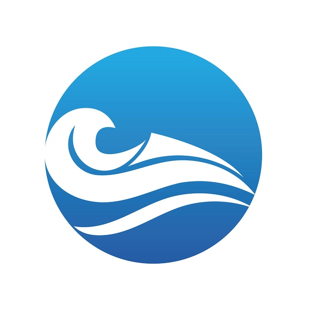 Modelo de design de logotipo de onda de água