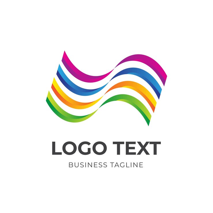 Modelo de design de logotipo de onda