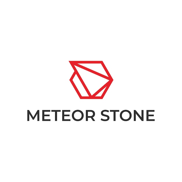 Modelo de design de logotipo de pedra de meteoro